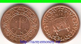 Суринам 1 цент (тип 1987-2011) (сталь-медь) (редкость)
