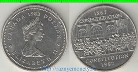 Канада 1 доллар 1982 год (Елизавета II) (115 лет Конституции)