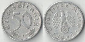 Германия (Третий Рейх) 50 пфеннигов 1940 год F (нечастый тип и год)