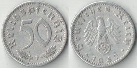 Германия (Третий Рейх) 50 пфеннигов 1940 год F (нечастый тип и год)