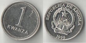 Ангола 1 кванза 1999 год (нечастый тип)