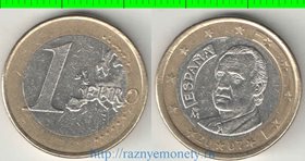 Испания 1 евро (1999-2009) (тип I) (биметалл)