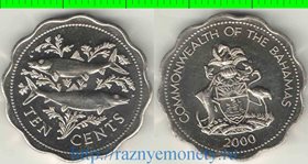 Багамы (Багамские острова) 10 центов (1974-2000)