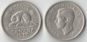 Канада 5 центов (1937-1942) (Георг VI)