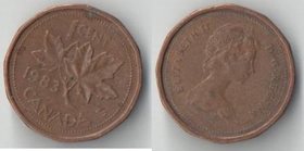Канада 1 цент (1983-1989) (Елизавета II) (тип II)