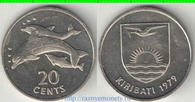Кирибати 20 центов 1979 год (год-тип) (нечастый номинал)