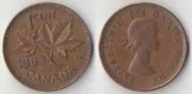 Канада 1 цент (1953-1964) (Елизавета II) (тип I)