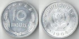 Албания 10 киндарка 1964 год
