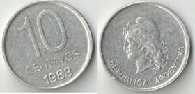 Аргентина 10 сентаво 1983 год