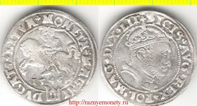 Польско-Литовское княжество 1 грош 1546 год (тип 1544-1572, серебро) Сигизмунд II Август - РЕДКОСТЬ