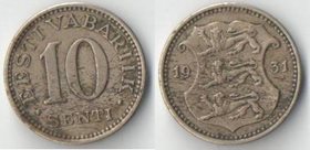 Эстония 10 сенти 1931 год