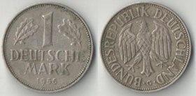 Германия (ФРГ) 1 марка 1956 год G (дорогой год)
