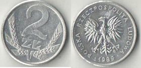 Польша 2 злотый 1989 год