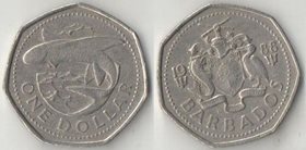 Барбадос 1 доллар (1988-2005) (тип II, диаметр 25,85 мм) (медно-никель)