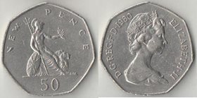 Великобритания 50 пенсов (1969-1980) (Елизавета II) (тип I)
