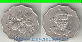 Свазиленд 5 центов (1974-1979) (Собуза II)