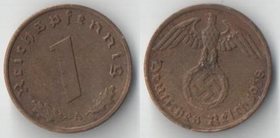 Германия (Третий Рейх) 1 пфенниг (1937-1940) A, D, F