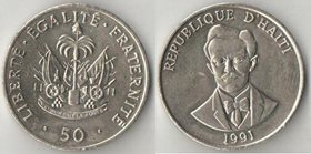 Гаити 50 сентимо (1986-1991) (медно-никель)