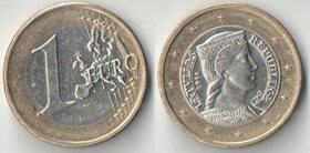 Латвия 1 евро (2014-2016) (тип I) (биметалл)