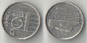 Нидерланды 10 центов (1982-1988) (Беатрикс, тип I, птичка)
