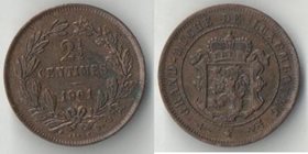 Люксембург 2 1/2 сантима 1901 год
