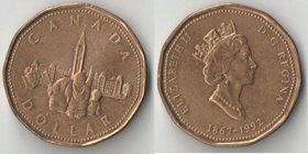 Канада 1 доллар 1992 год Парламент (Елизавета II)
