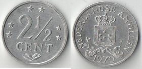 Нидерландские Антиллы 2 1/2 цента (1979-1980) (Юлиана, тип II, птичка)