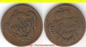 Гориция (Италия) 1 сольдо 1788 год K - Иосиф II  (год-тип) нечастая