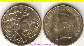 Австралия 1 доллар 2023 год - КАРЛ III (ЧАРЛЬЗ III) кенгуру