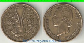 Западная африка Французская 25 франков 1956 год